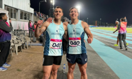 Los atletas de Villa Mercedes tuvieron una destacada participación en la final de los 100 metros llanos masculinos de los Juegos Suramericanos Santa Fe 2026